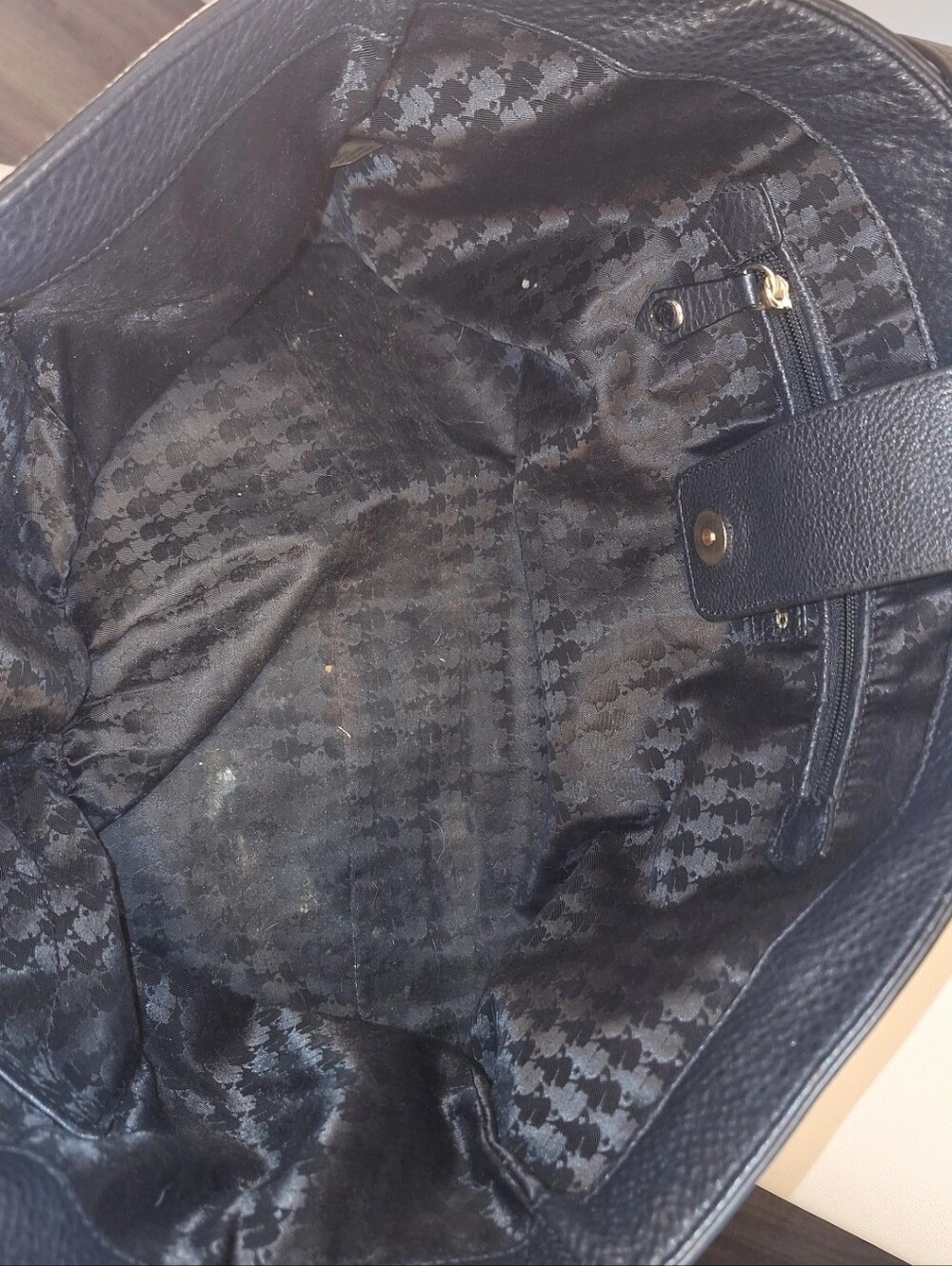 Karl Lagerfeld Paris Black & Cream Leather Tote EUC - Picture 8 of 8